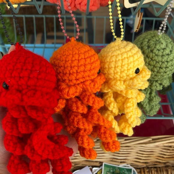 Hand Crafted Other - (Random bundle of 5) Jellyfish Keychains